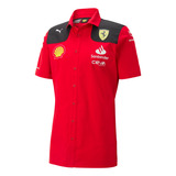 Camisa Team Scuderia Ferrari Manga Corta Original Casual