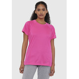 Polera Mujer Deportiva R-neck Color Fucsia Corona