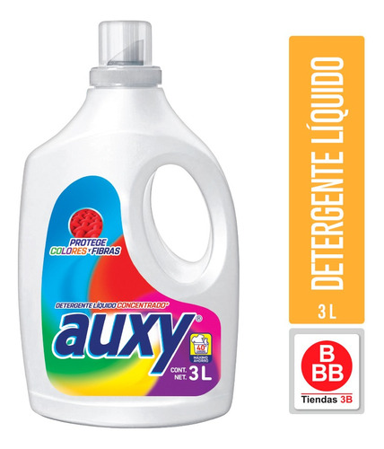 Detergente Líquido Para Ropa Auxy 3l