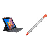 Funda Con Teclado Para iPad Logitech Con Lapiz Optico Cra...