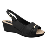 Sandália Piccadilly Anabela Slingback Joanetes 540339