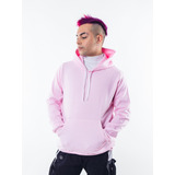 Poleron Pink Canguro Hombre Relaxed Fit Para Estampar