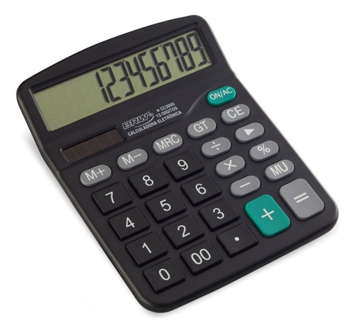 Calculadora De Mesa 12 Dígitos Cc3000 Preta Brw Cor Preto