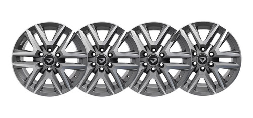 Kit 4 Llantas Volcano Attack Nissan Dodge Alaskan 16 6x114