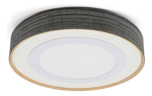 Plafon Para Techo Led  De Madera Estilo Nordico 18w Ø30x5cm