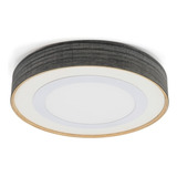 Plafon Para Techo Led  De Madera Estilo Nordico 18w Ø30x5cm