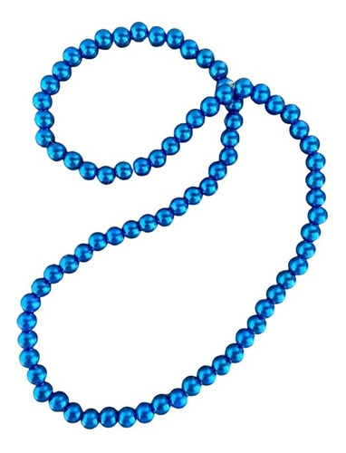 Colar De Pérolas Azul Escuro 8mm Acessórios