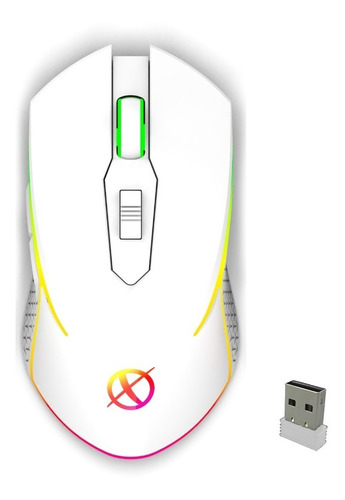 Mouse Xinua M7 Recargable Inalambrico Luz Rgb 6 Botones Usb