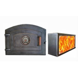 Puerta Horno  Barro Fundicion + Visor Vitrocerámico Robax