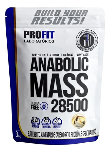 2x Massa Hipercalórico Anabolic 28500 3kg (6kg ) Profit Labs