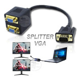 Splitter Vga Divisor | Conecta De Una Salida Vga 2 Monitores