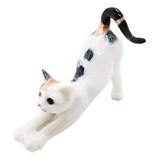 Cozinest Figura De Gato De Cerámica Gatito De Porcelana Esti