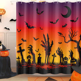 Zussun Juego De Cortinas De Ducha De Halloween Fantasma Sang