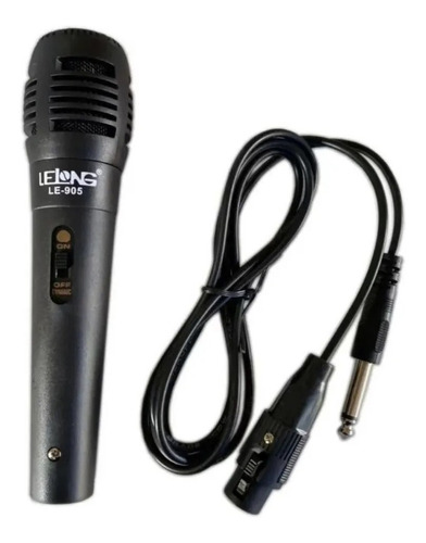 Microfone Dinamico C/ Fio 2,5mts P10 Karaoke P/ Caixa De Som