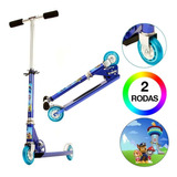 Patinete Scooter Patrulha Canina Infantil Azul De Alumínio