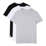 Camisetas Lacoste 3 Pack Cuello R. De Algodon Bl/ne/gr