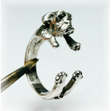 Perro Pug Anillo Plata 925 Diseño Ajustable 