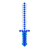 Brinquedo Espada Pixel Minecraft 58cm Som E Luz - Azul Nº25