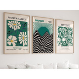 Cuadros Flower Market, Bauhaus, Matisse Set X 3