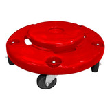 Base Para Contenedor Toff 60l Y 120l C/ruedas Color Rojo