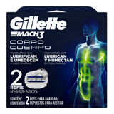 Gillette Mach3 Cuerpo Cartuchos Para Afeitar Repuesto 2 Un