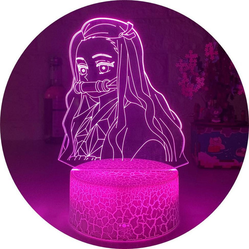 Lámpara Luz Led Acrilico Nezuko Kamado Anime Colección