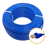 Cabo De Rede 100m Cat6 Nexans Rj45 Azul Gigabit S. Veloz