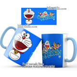 Mug Pocillo Doraemon Gato Cosmico Interior Oreja Azul 06