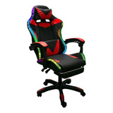 Silla De Escritorio Titano Sgcrpled01bl Gamer Ergonómica  Negra Y Roja Con Tapizado De Pvc