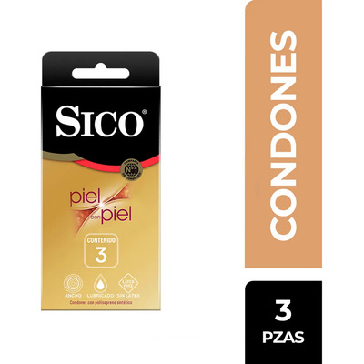 Sico® Piel con Piel, Condones sin látex, caja de 3 pzas | MercadoLibre