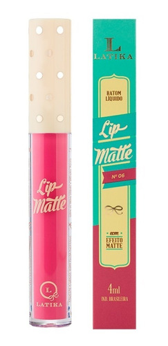 Batom Liquido Latika Lip Matte Rosa N° 06