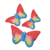 Trio De Borboleta De Ceramica Decoração De Parede Jardim