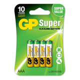 Pilas Baterias Alkalinas Aaa Gp Super Extra Duración 