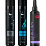 Shampoo Pelagem Escura 250ml+ Cond. 250ml + Banho Seco 250ml