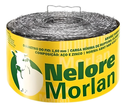 Arame Farpado Galvanizado 500m Nelore Morlan