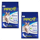 2 Pipicat Bianco Granulado Sanitário Para Gatos Kelco 1,8 Kg