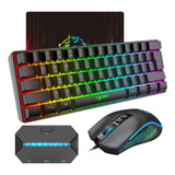 Selorss Combo Teclado Y Mouse Con Cable Rgb Juegos Teclado Y