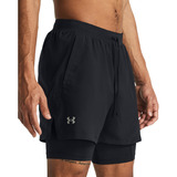 Shorts Under Armour Negros Launch 5'' 2-en-1 De Hombre