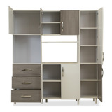 Despensero Mueble Cocina Organizador Guardado 7 Puertas