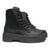 Botas Base Cuero Suela Plataforma Dr Marteens