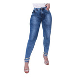Calça Jeans Feminina Cintura Alta Com Elastano Empina Bumbum