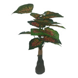 Planta Artificial  Hojas Deltoides De 80cm