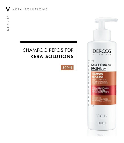 Shampoo Repositor Dercos Kera Solutions Pro Keratin Complex 