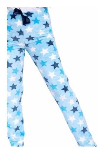 Pantalón Pijama Mujer Polar Soft Estrella Celeste