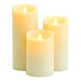 Velas Decorativas Led Cálidas Movimiento Llama Pila Set X3