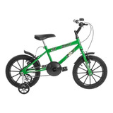 Bicicleta Infantil Ultrakids C/rodinhas Buzina Aro 16 Verde