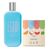 Combo Egeo Vanilla Vibe Colônia 90ml + Sabonetes Sortidos Cuide-se Bem Feira 4x80g Kit Presente O Boticário Feminino Fragrância Exclusiva E Marcante.