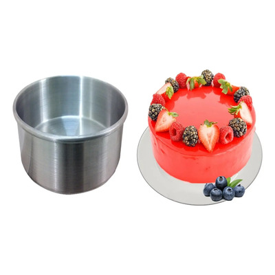 Molde Pastel Japones Fondant Aluminio 18 Cm X 10 Cm Alto 1p