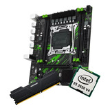 Kit Gamer Placa Mãe X99 Black Green Xeon E5 2650 V4 16gb 