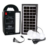 Luz Emergencia Led Solar Lampara Panel Portatil Bateria Usb